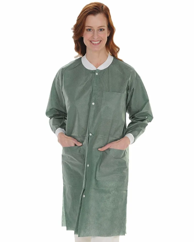 (10/Pack) Valumax Heavy Weight Knee Length Disposable Lab Coats - Neutral Colors