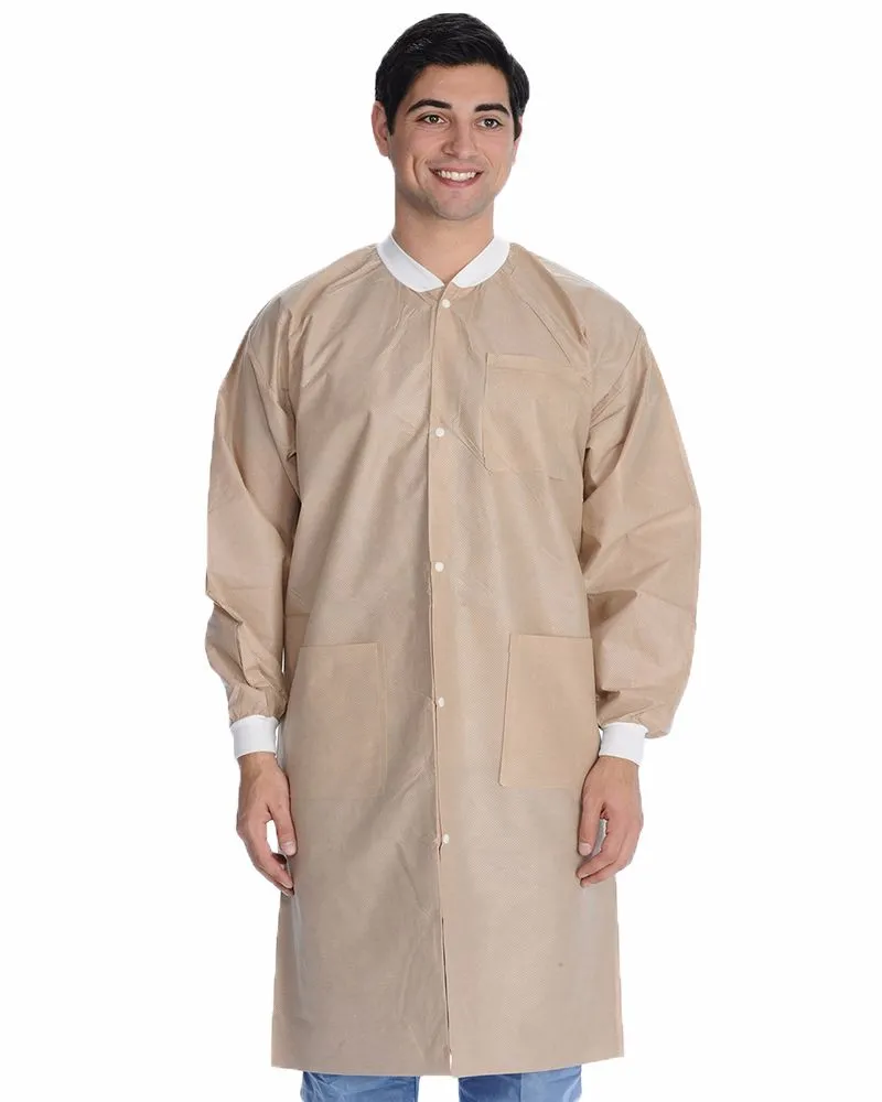 (10/Pack) Valumax Heavy Weight Knee Length Disposable Lab Coats - Neutral Colors
