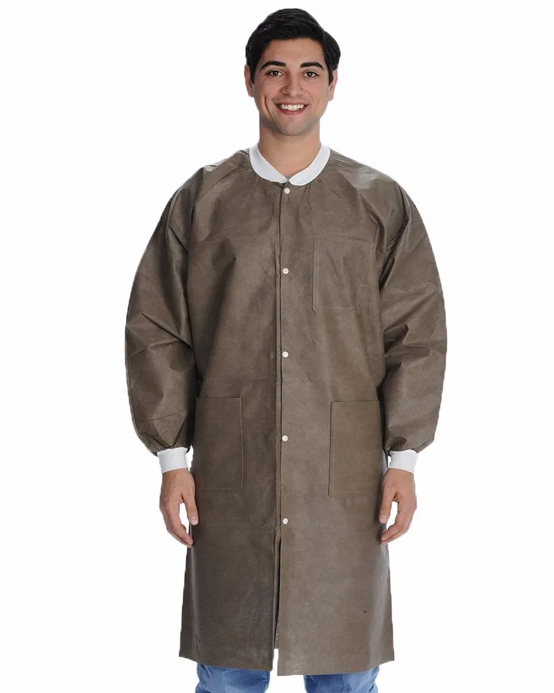 (10/Pack) Valumax Heavy Weight Knee Length Disposable Lab Coats - Neutral Colors