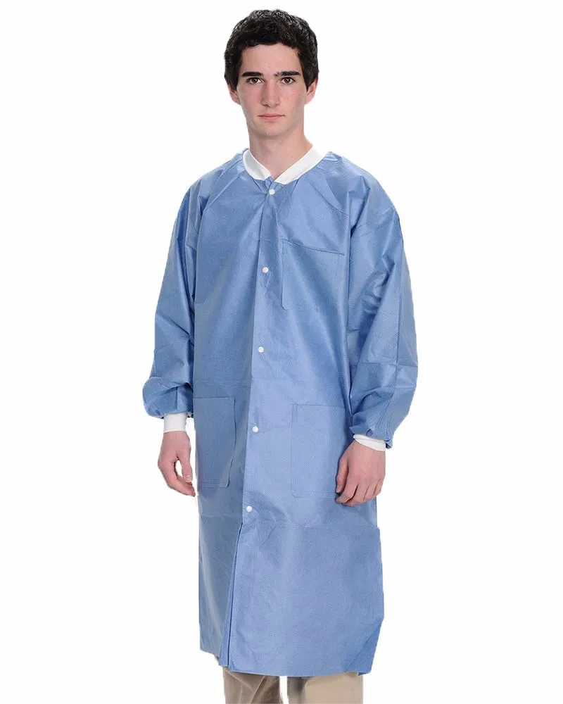 (10/Pack) Valumax Heavy Weight Knee Length Disposable Lab Coats - Neutral Colors