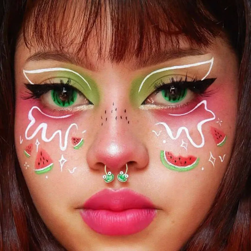 16G Smiling Green Big Eyes Frog Septum Ring
