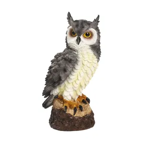 17cm Brown Gray Garden Owl Resin Statue Crafts for Yard Balcony Decoration