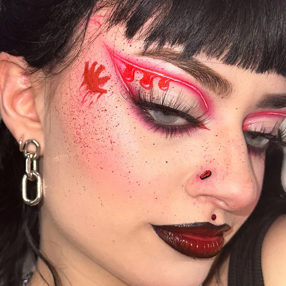 20G 3PCS Bat/Roud CZ/Red Coffin L-Shaped Nostril Studs Set
