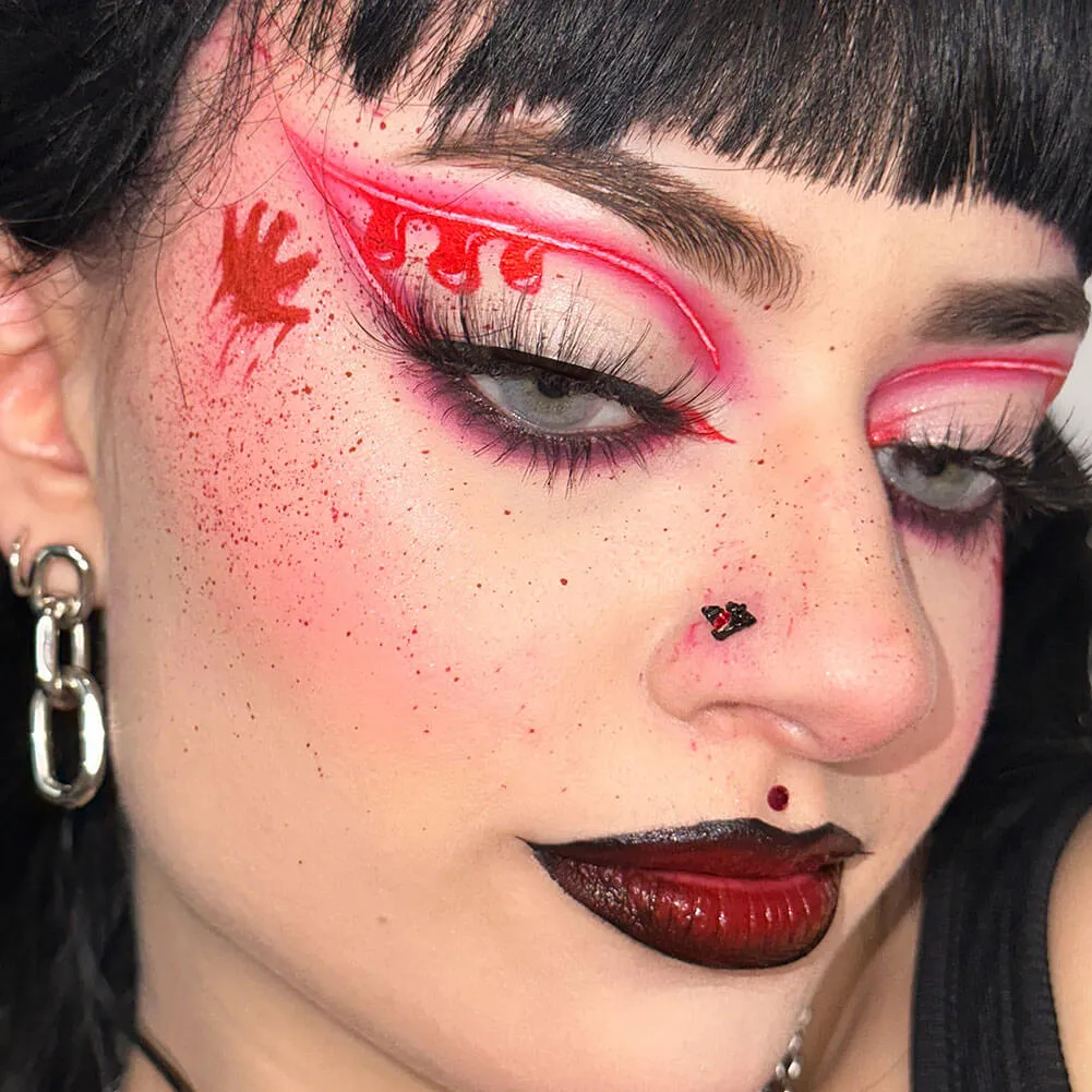 20G 3PCS Bat/Roud CZ/Red Coffin L-Shaped Nostril Studs Set