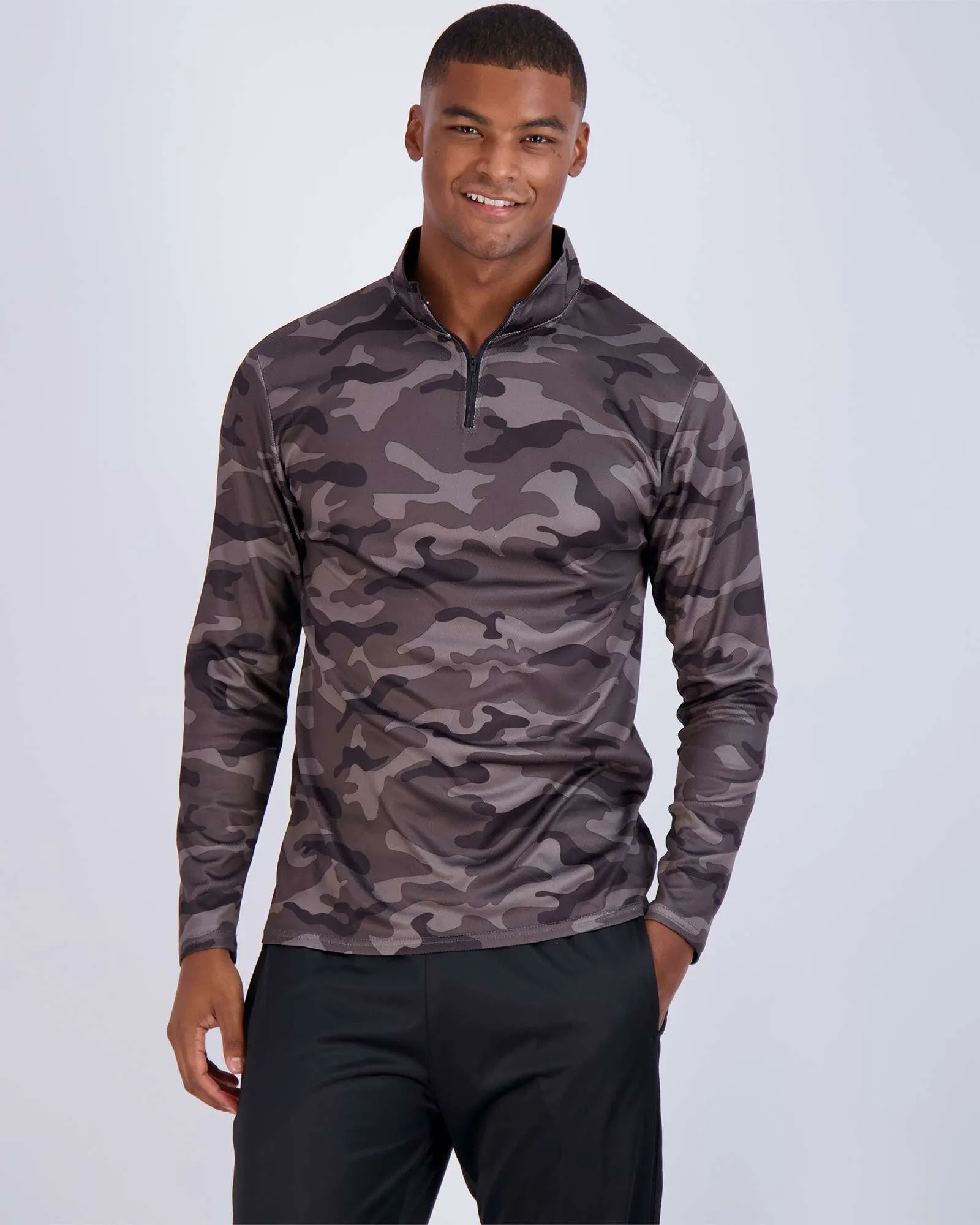 3 Pack: Mens Mesh Active Quarter Zip Pullover
