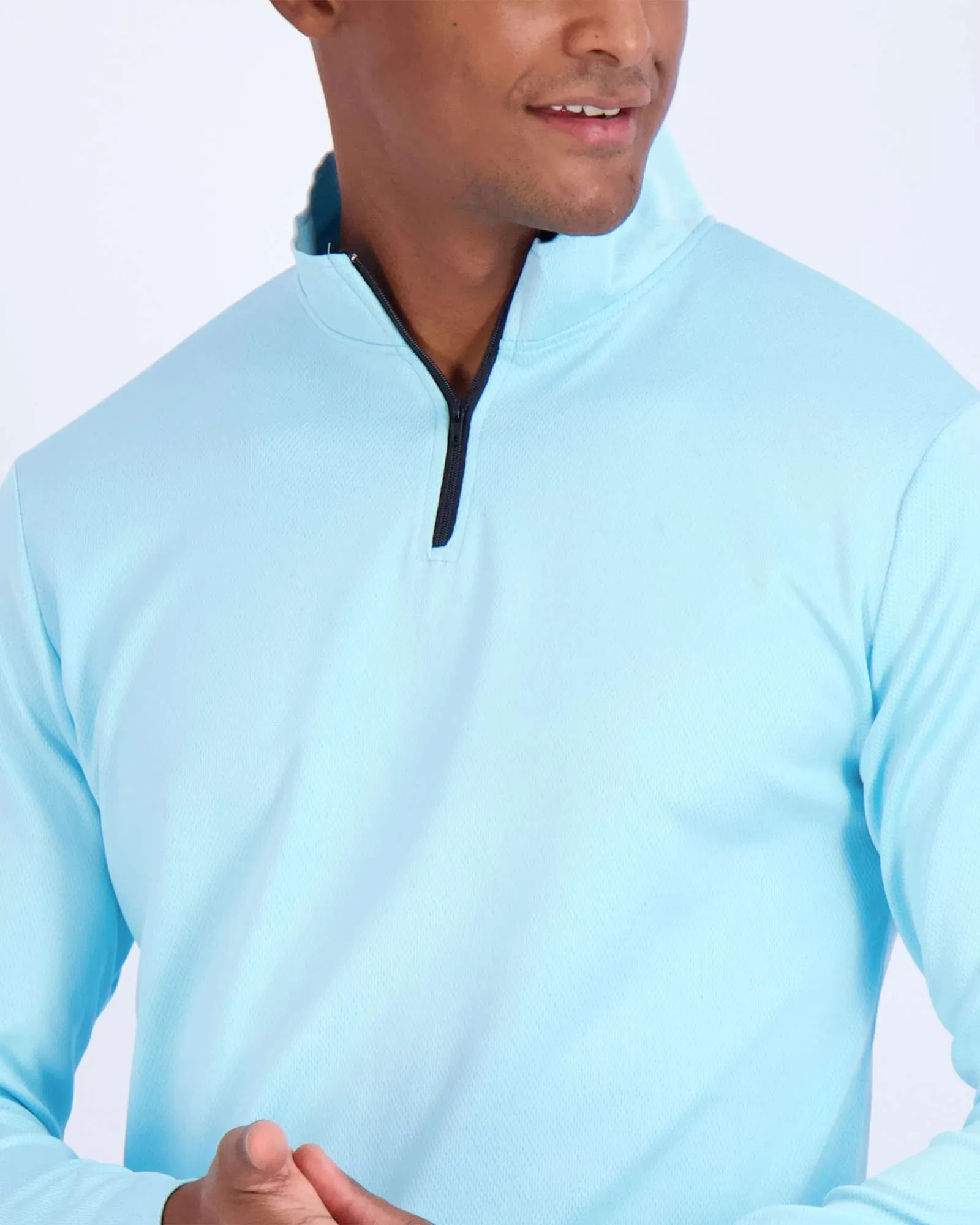 3 Pack: Mens Mesh Active Quarter Zip Pullover