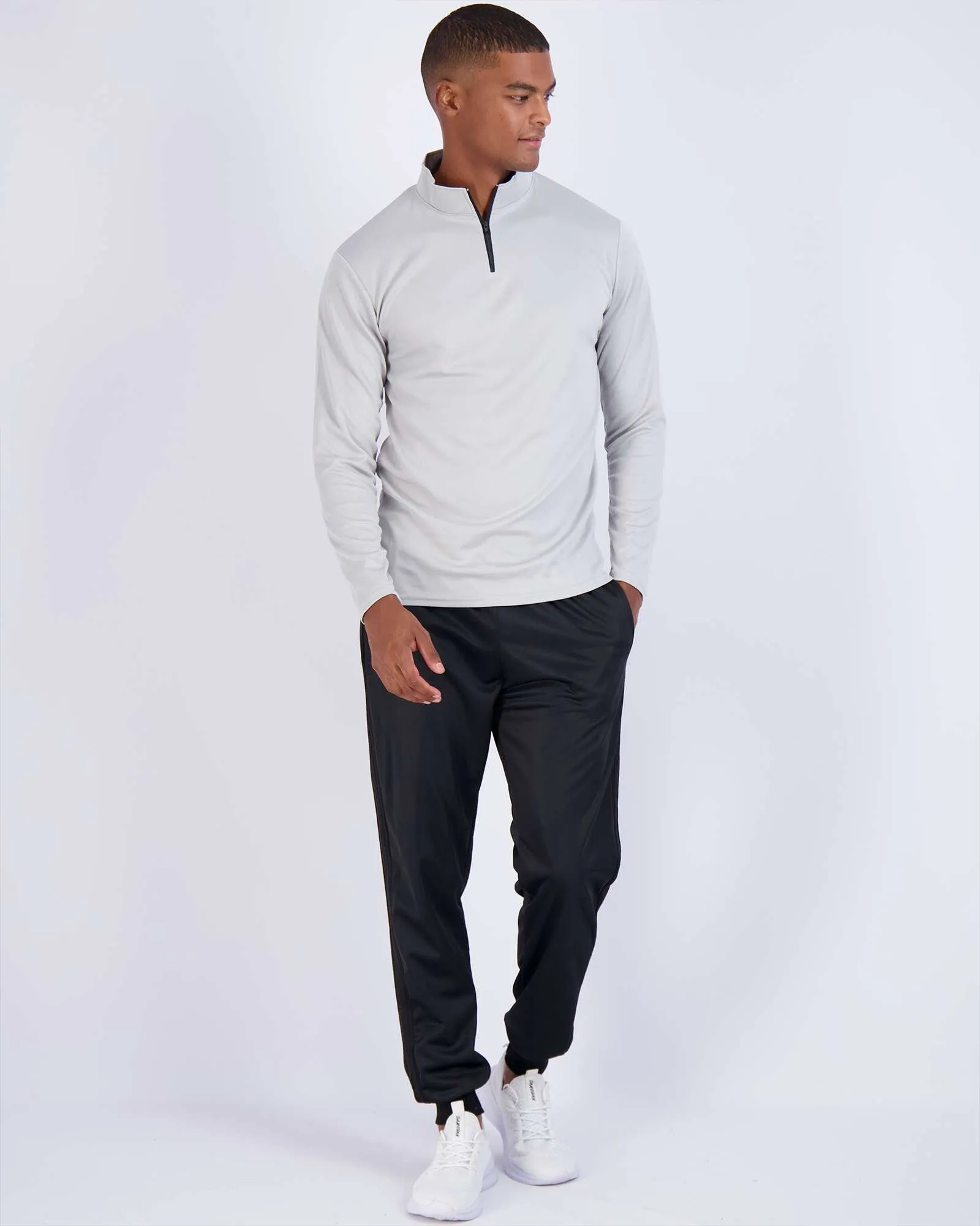 3 Pack: Mens Mesh Active Quarter Zip Pullover
