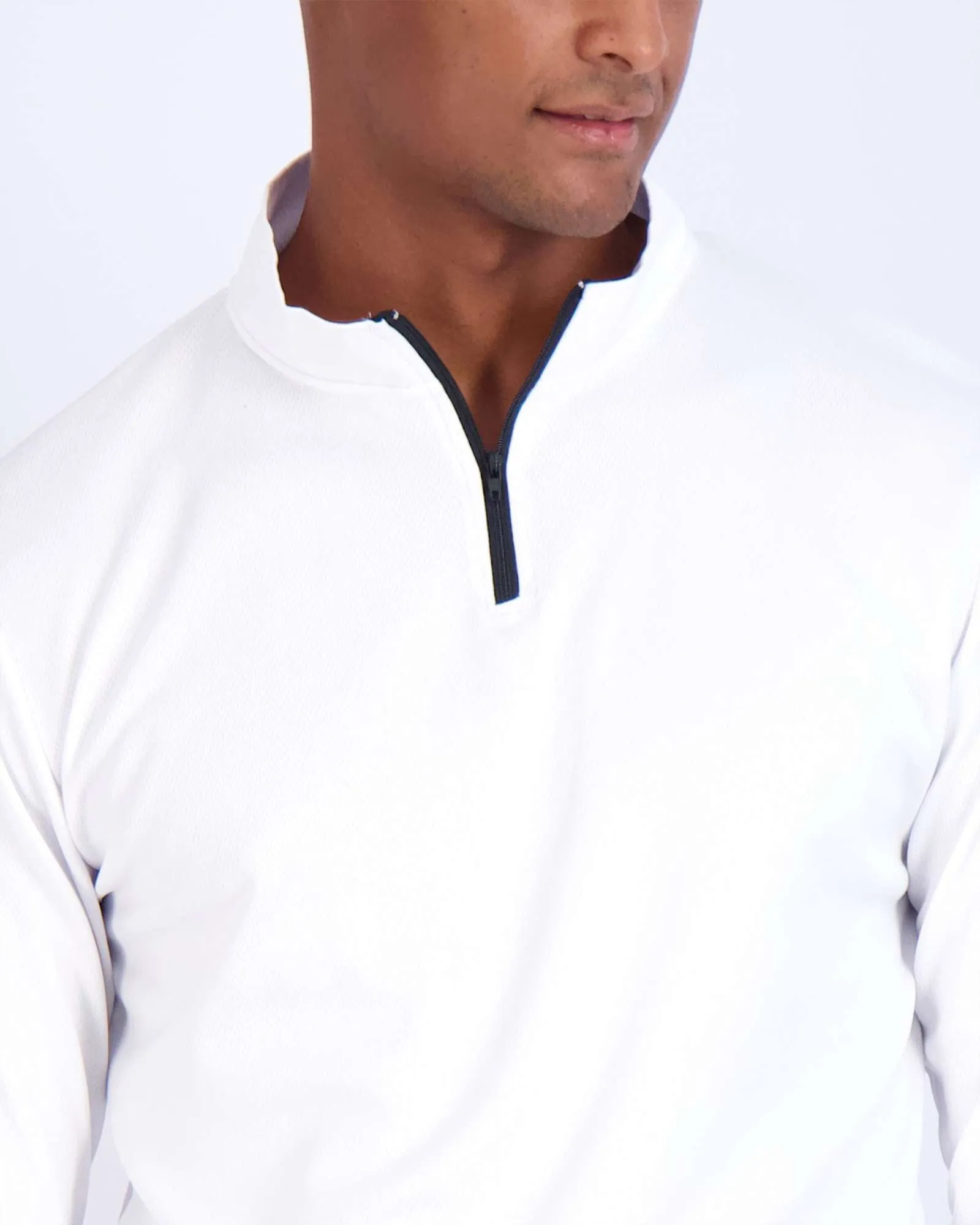 3 Pack: Mens Mesh Active Quarter Zip Pullover