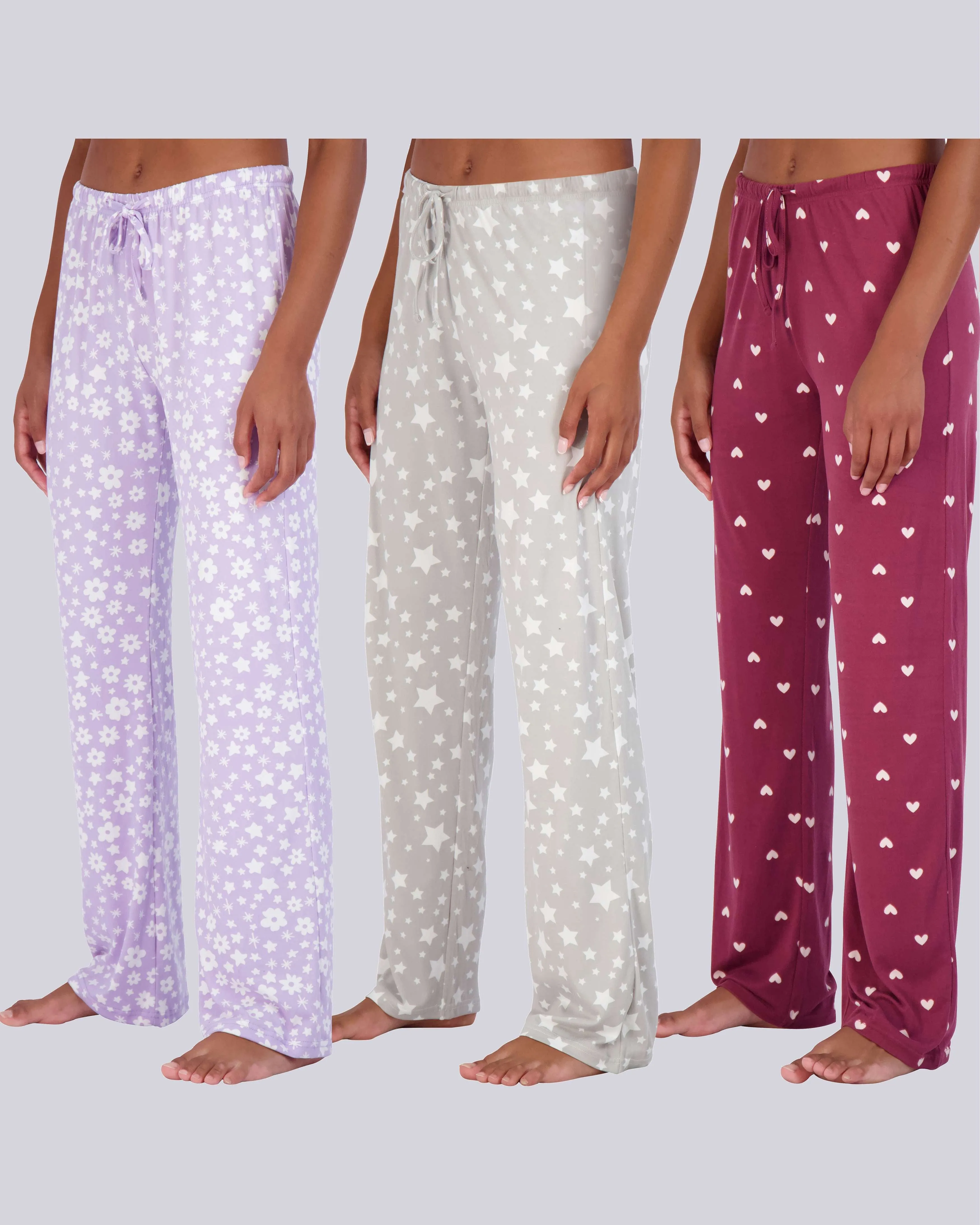 3 Pack: Women's Soft Pajama Pants