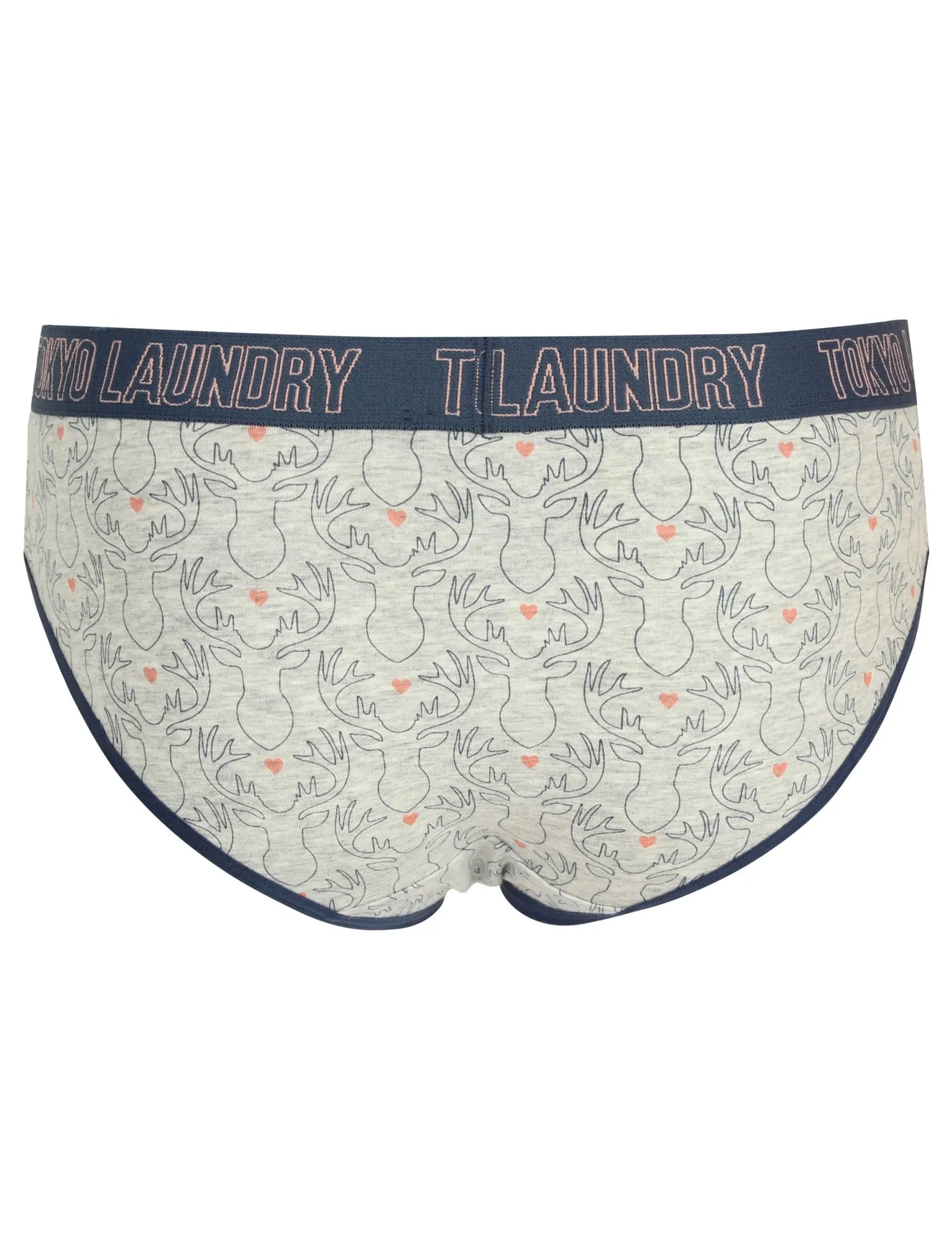 Abby (3 Pack) Assorted Briefs In Blush / Dark Denim / Grey Marl - Tokyo Laundry