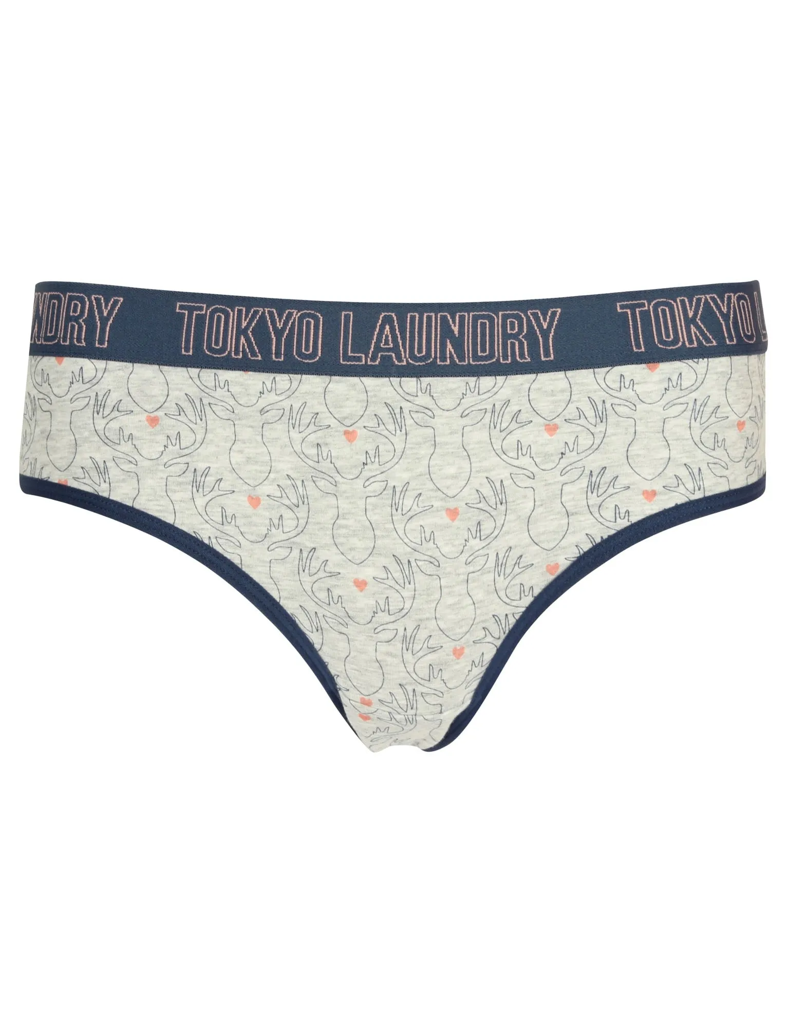 Abby (3 Pack) Assorted Briefs In Blush / Dark Denim / Grey Marl - Tokyo Laundry