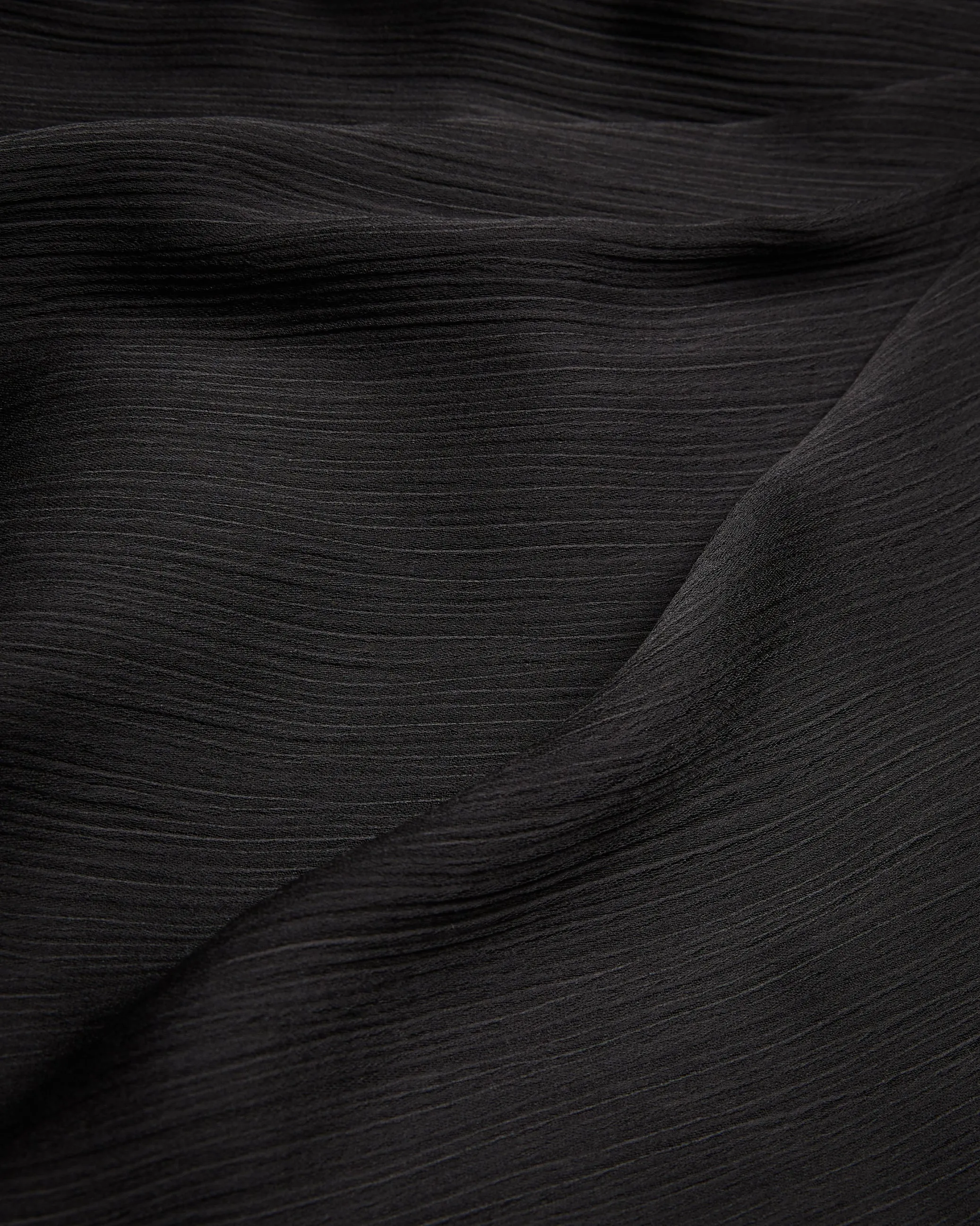 Akane Draped Satin Midaxi Dress Black