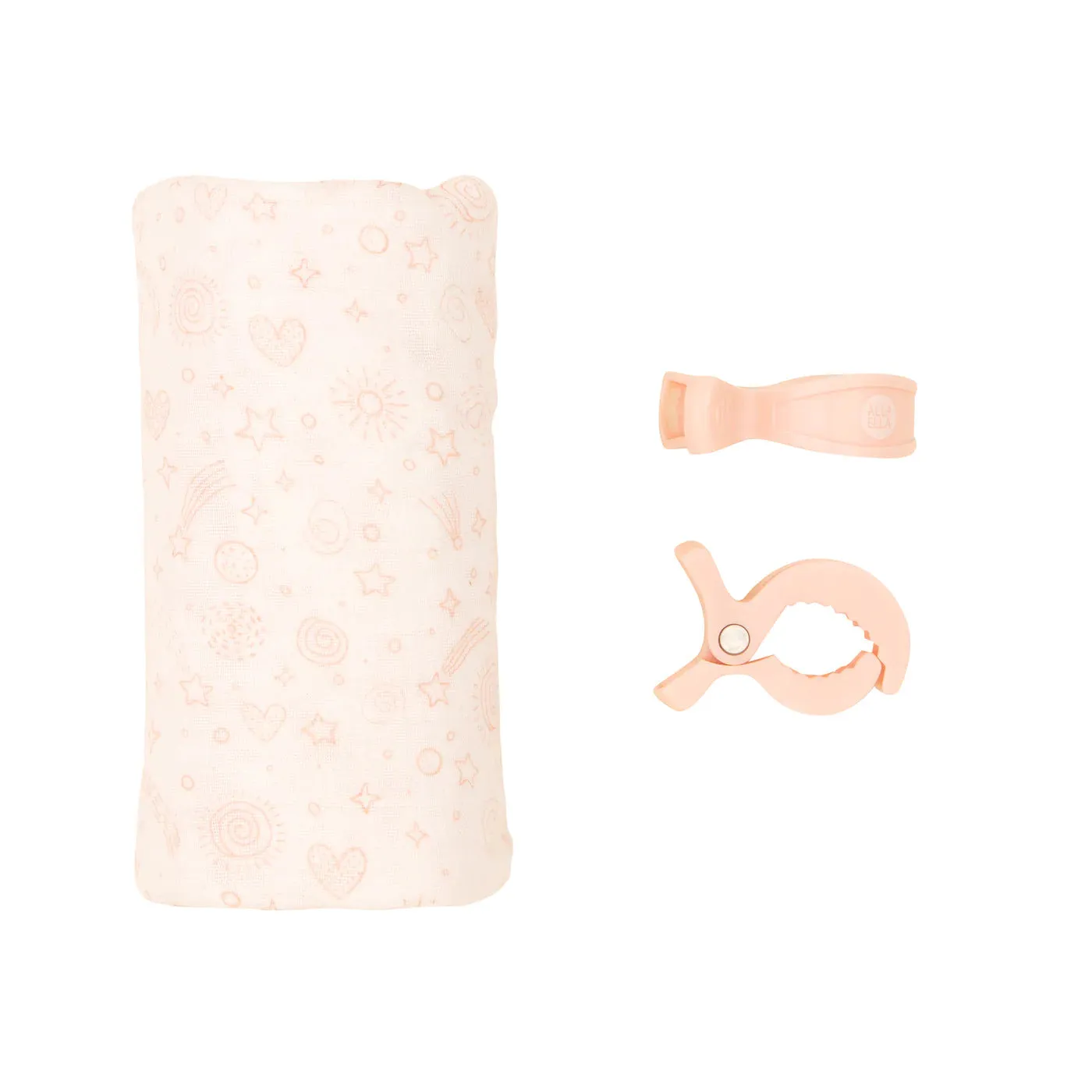 All 4 Ella - Muslin & 2 Pram Peg Box Set - Sweet Blush