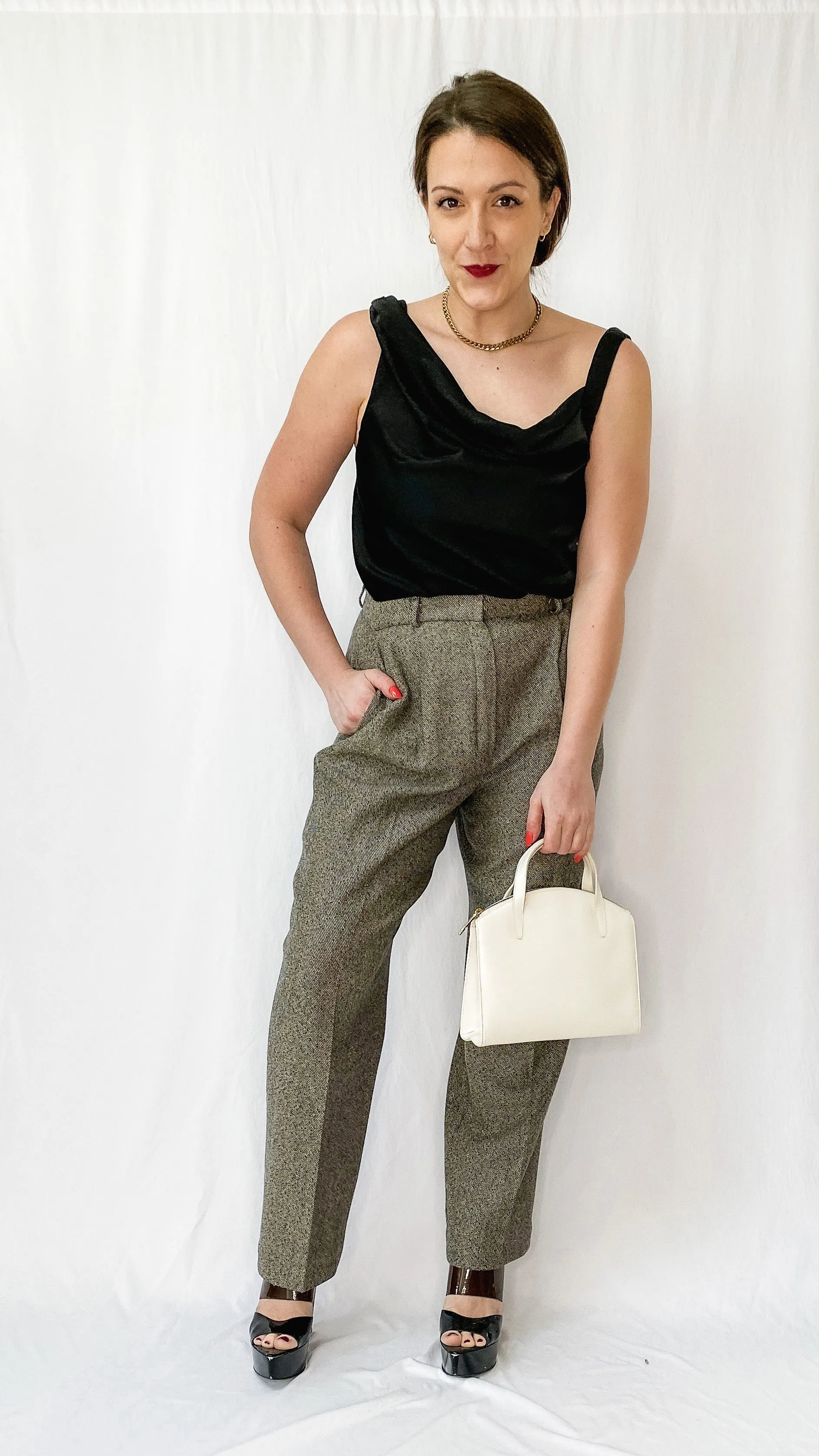 ASTR the label Cowl Neck Draped One Piece (M)