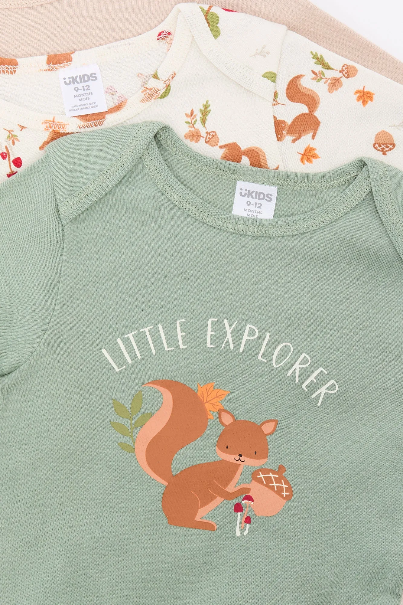 Baby Little Explorer Graphic Long Sleeve Onesie (3 Pack)