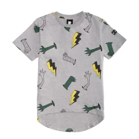 Band of Boys - SS Tee Monster Yardage - Marle Grey