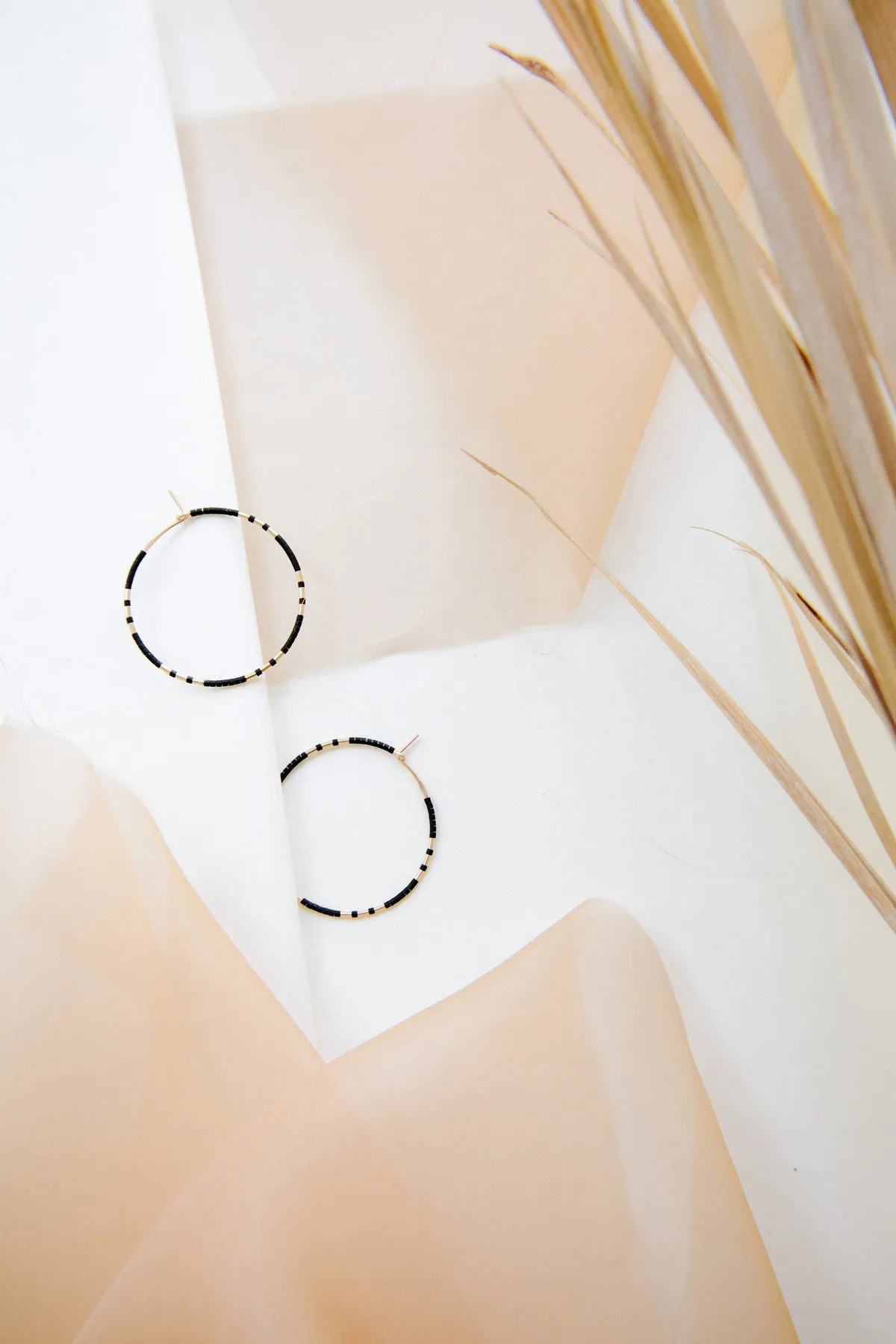Chaldene Earrings, Ink