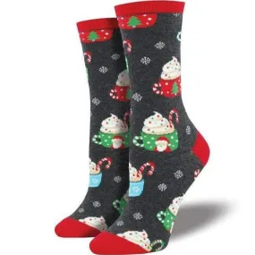 Christmas Cocoa Socks Women's Crew Sock
