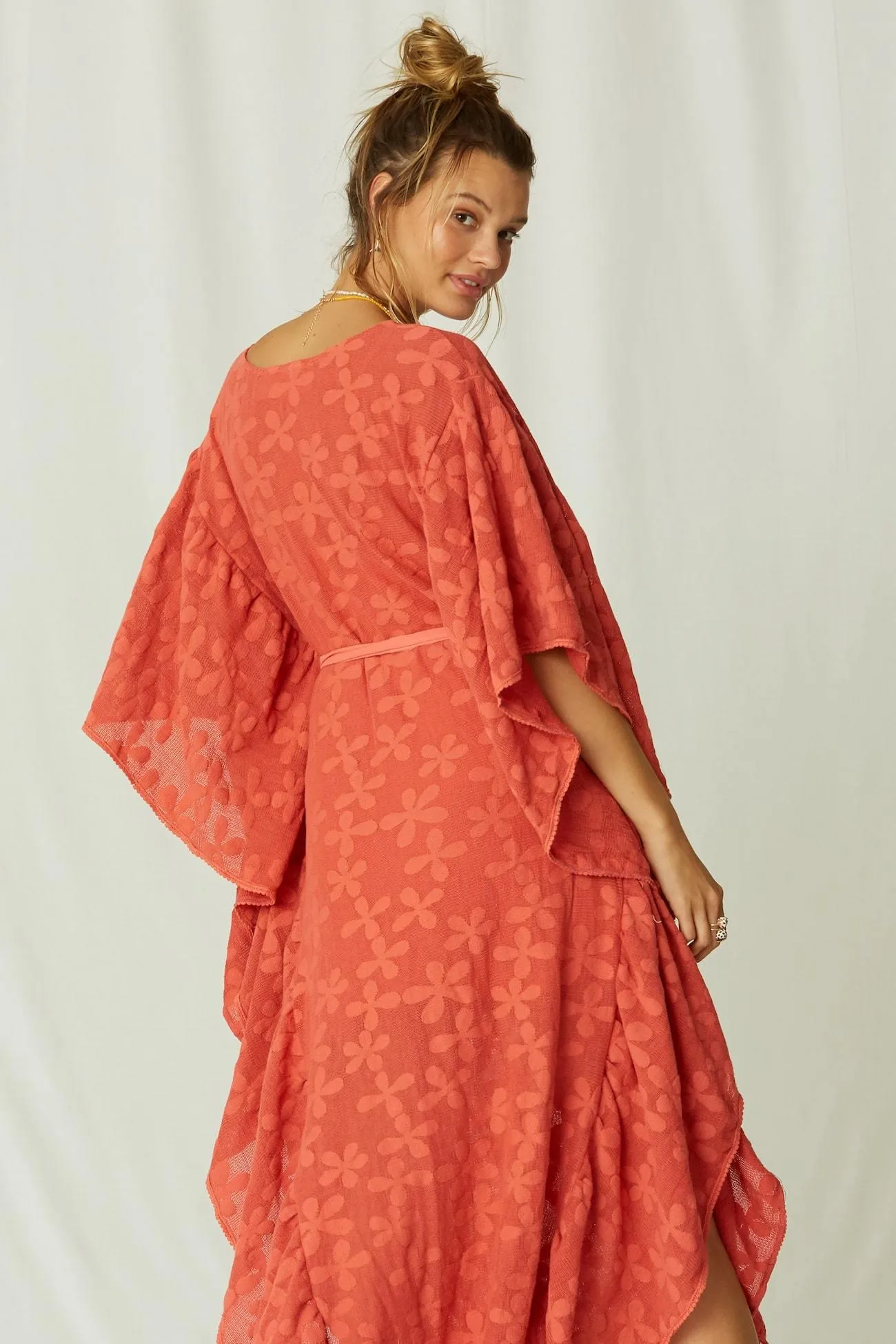 Copacabana Kaftan in Coral