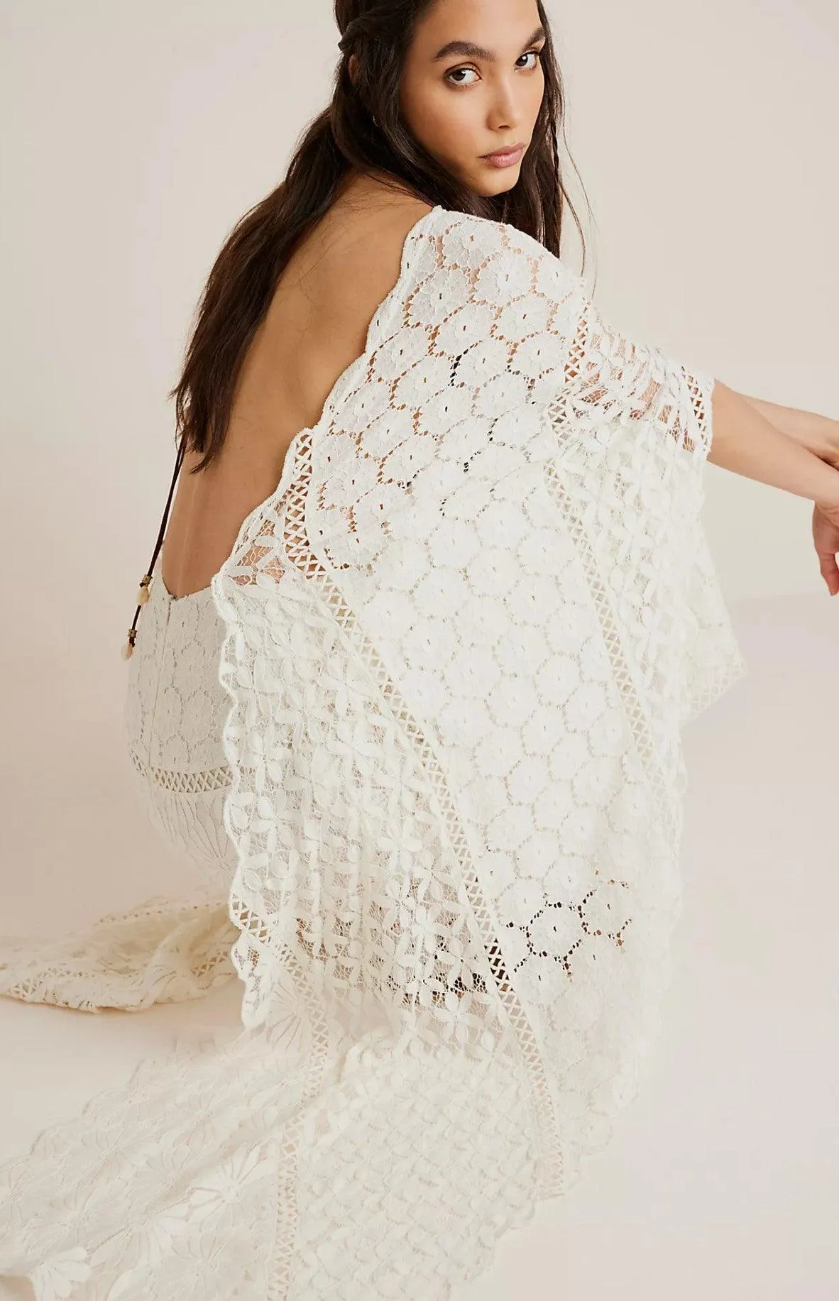 Cream Maxi Kaftan Dress Swansong