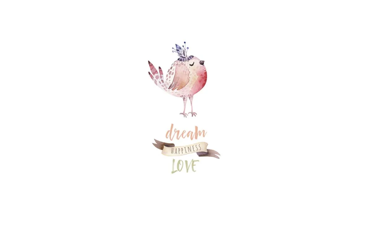 Cute Boho Bird | | Canvas Wall Art Print