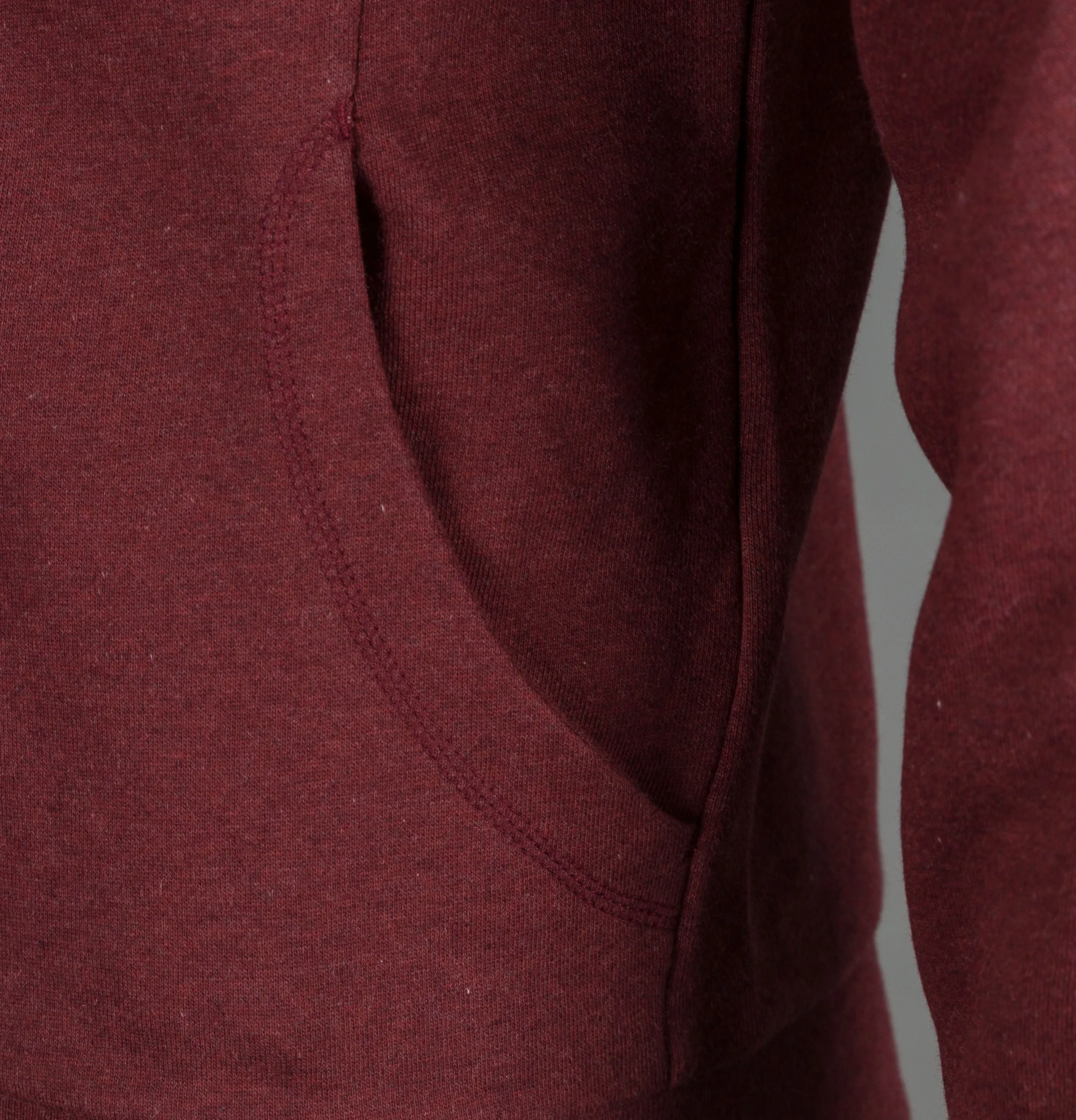 EA7 Full Zip Hooded Sweatshirt Burgundy