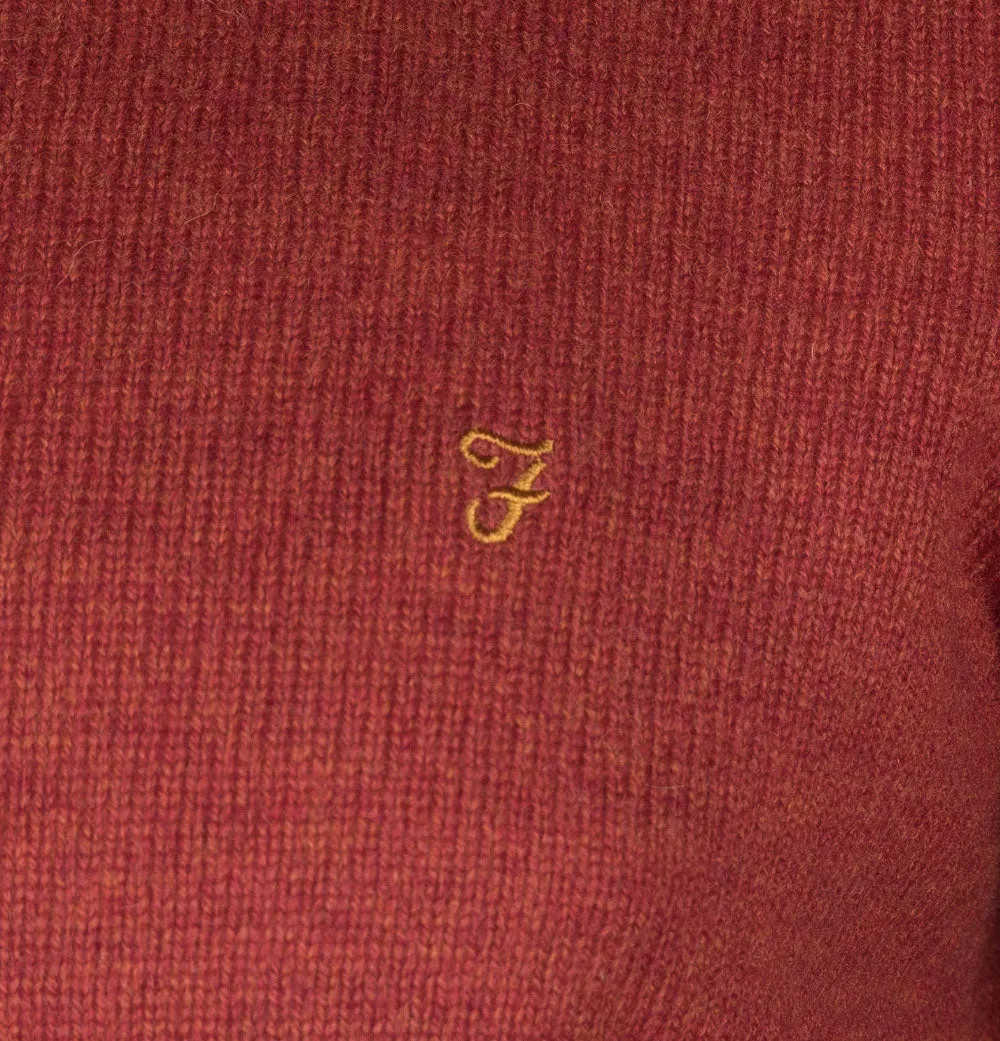 Farah Birchall Lambswool Jumper Crimson