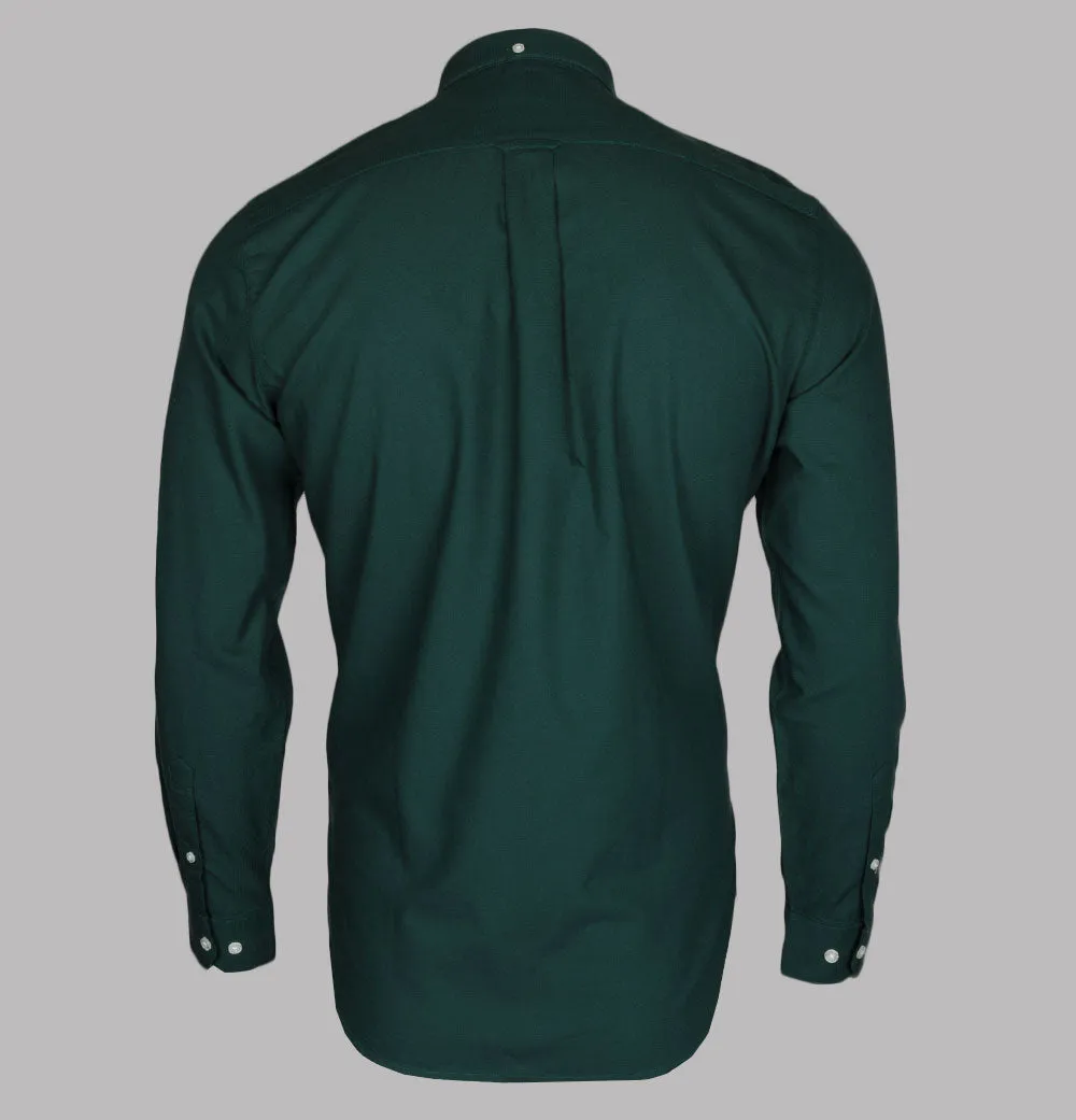 Farah Brewer Slim Fit Oxford Shirt Forest Green
