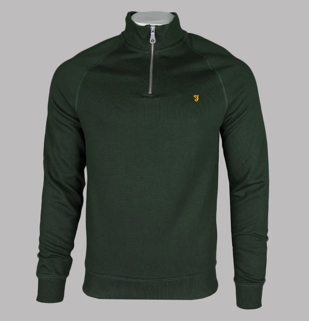 Farah Jim 1/4 Zip Sweatshirt Evergreen