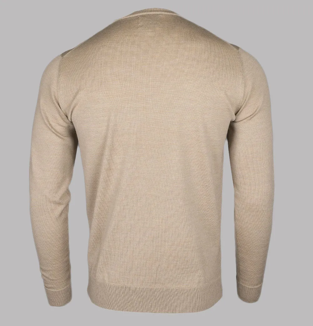 Farah Mullen Merino Wool Sweater Lightsand Marl