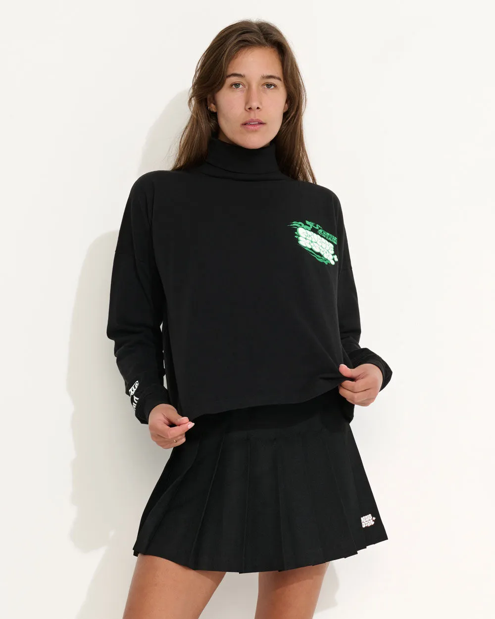 Finesse x X-girl Tennis Skirt Black