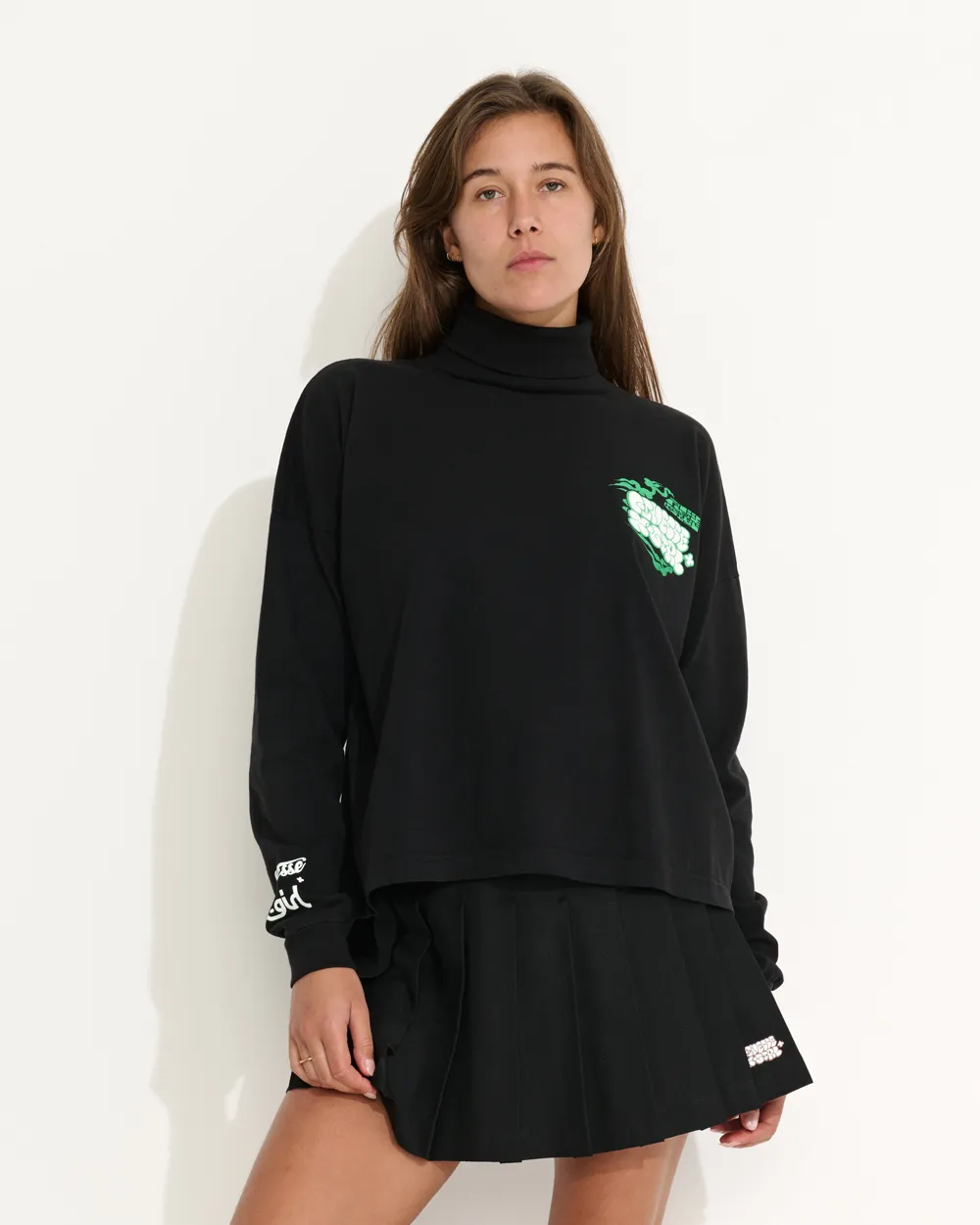 Finesse x X-girl Tennis Skirt Black
