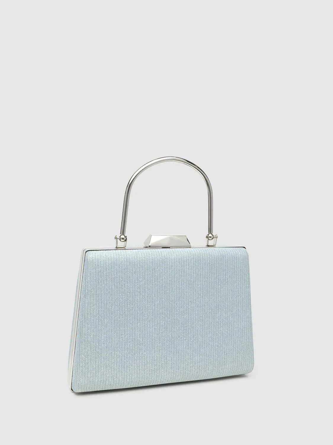 Glitter Minaudiere With Top Handle