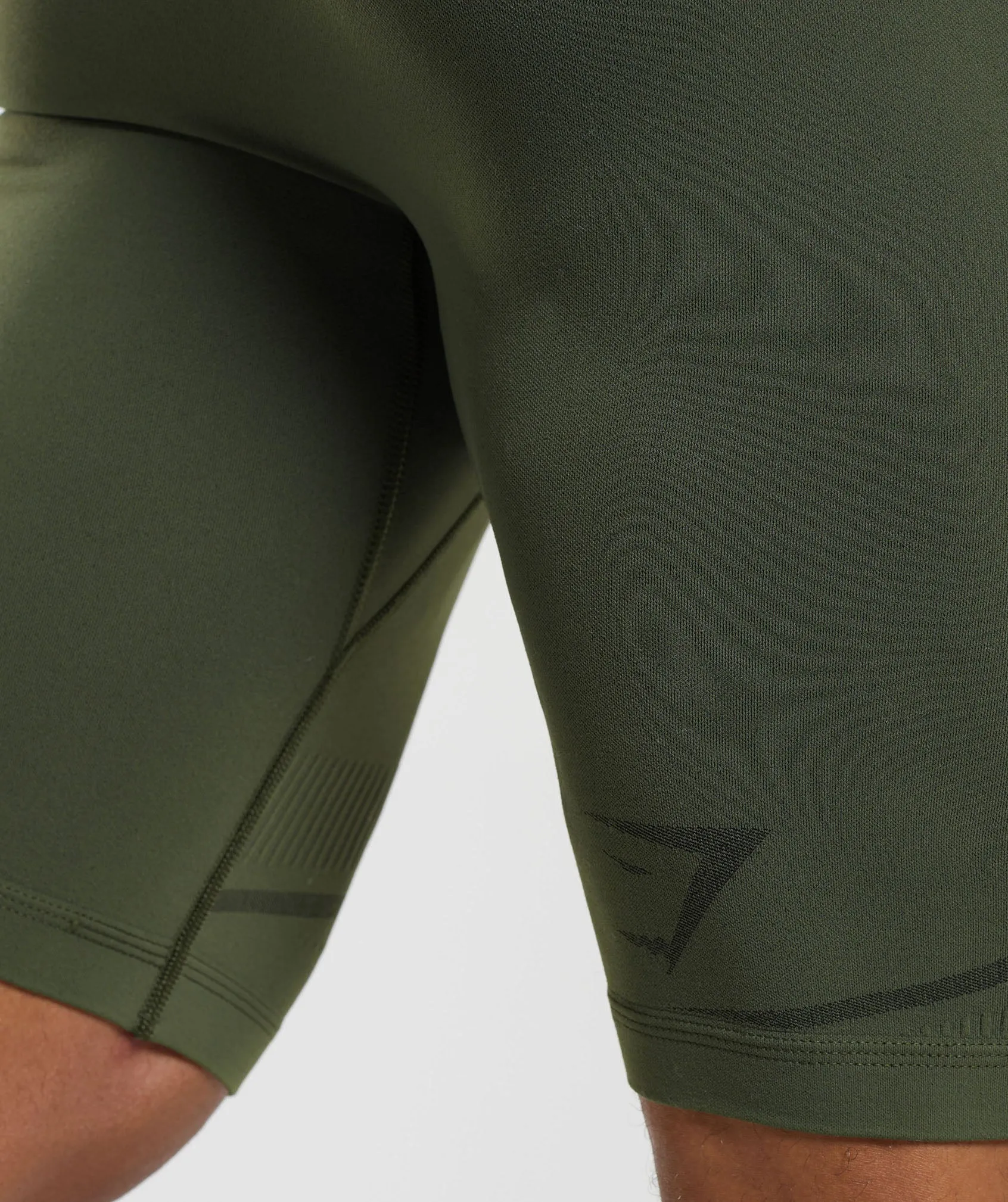 Gymshark 315 Seamless Shorts - Winter Olive/Black