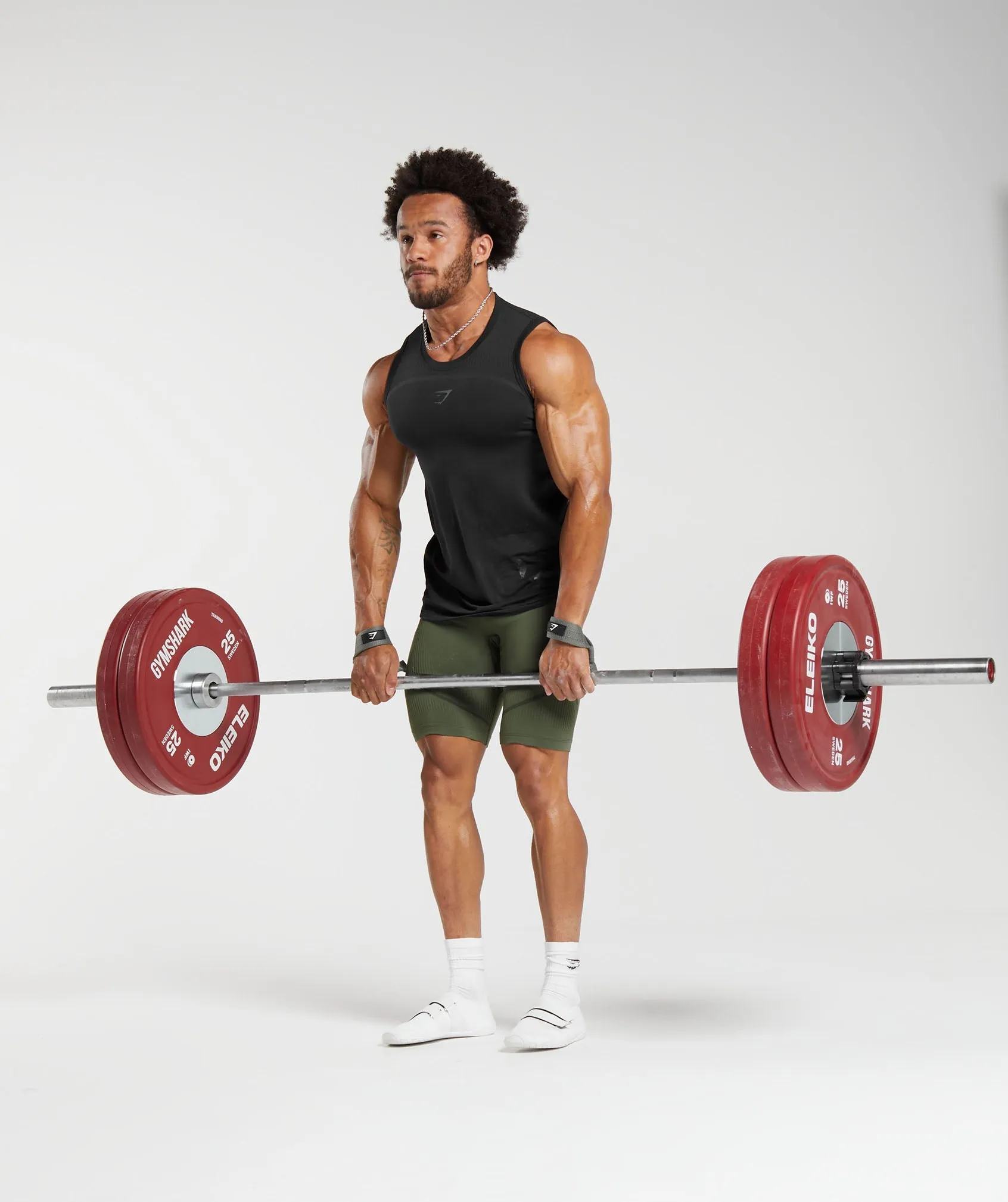 Gymshark 315 Seamless Shorts - Winter Olive/Black