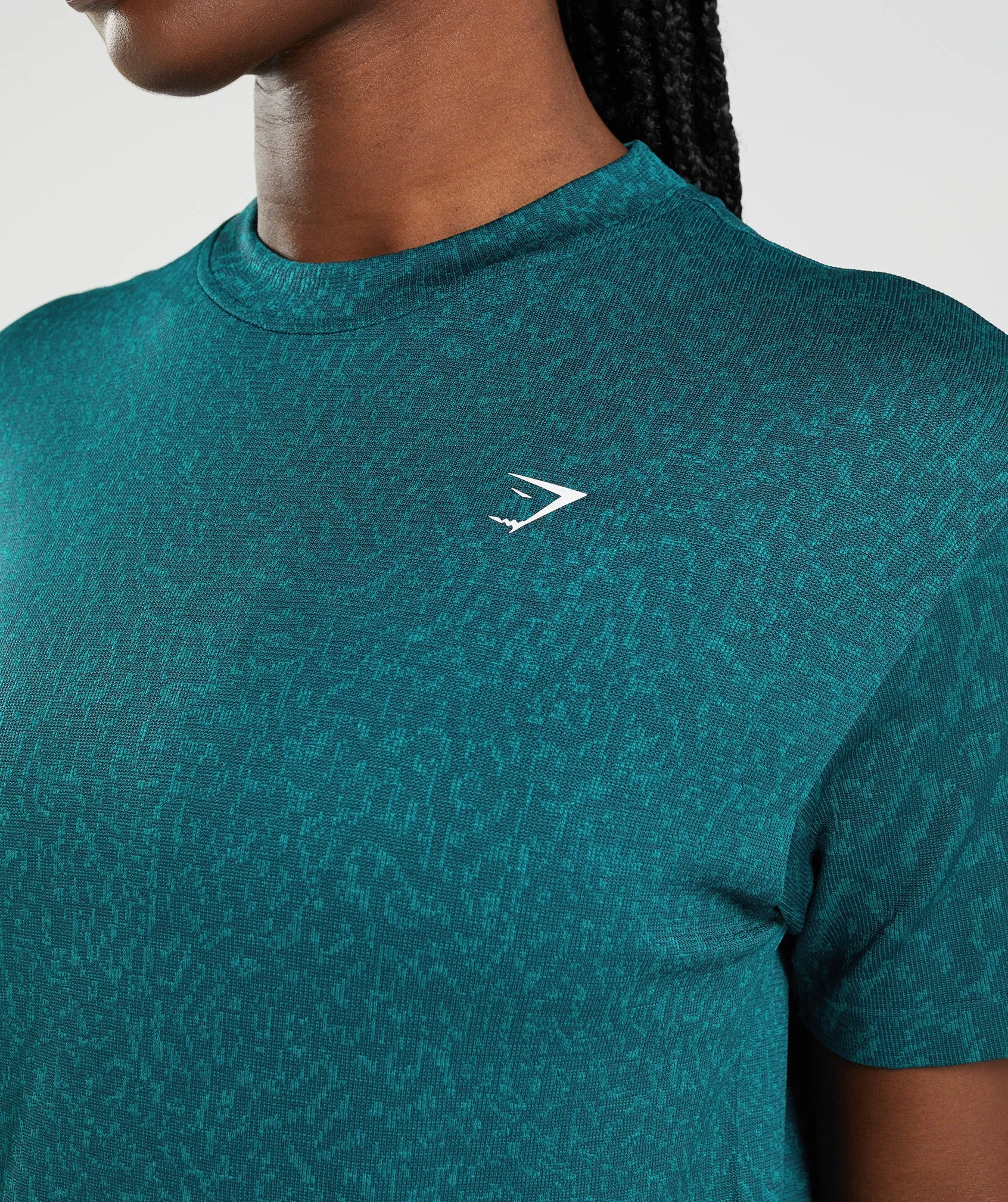 Gymshark Adapt Animal Seamless T-Shirt - Reef | Winter Teal