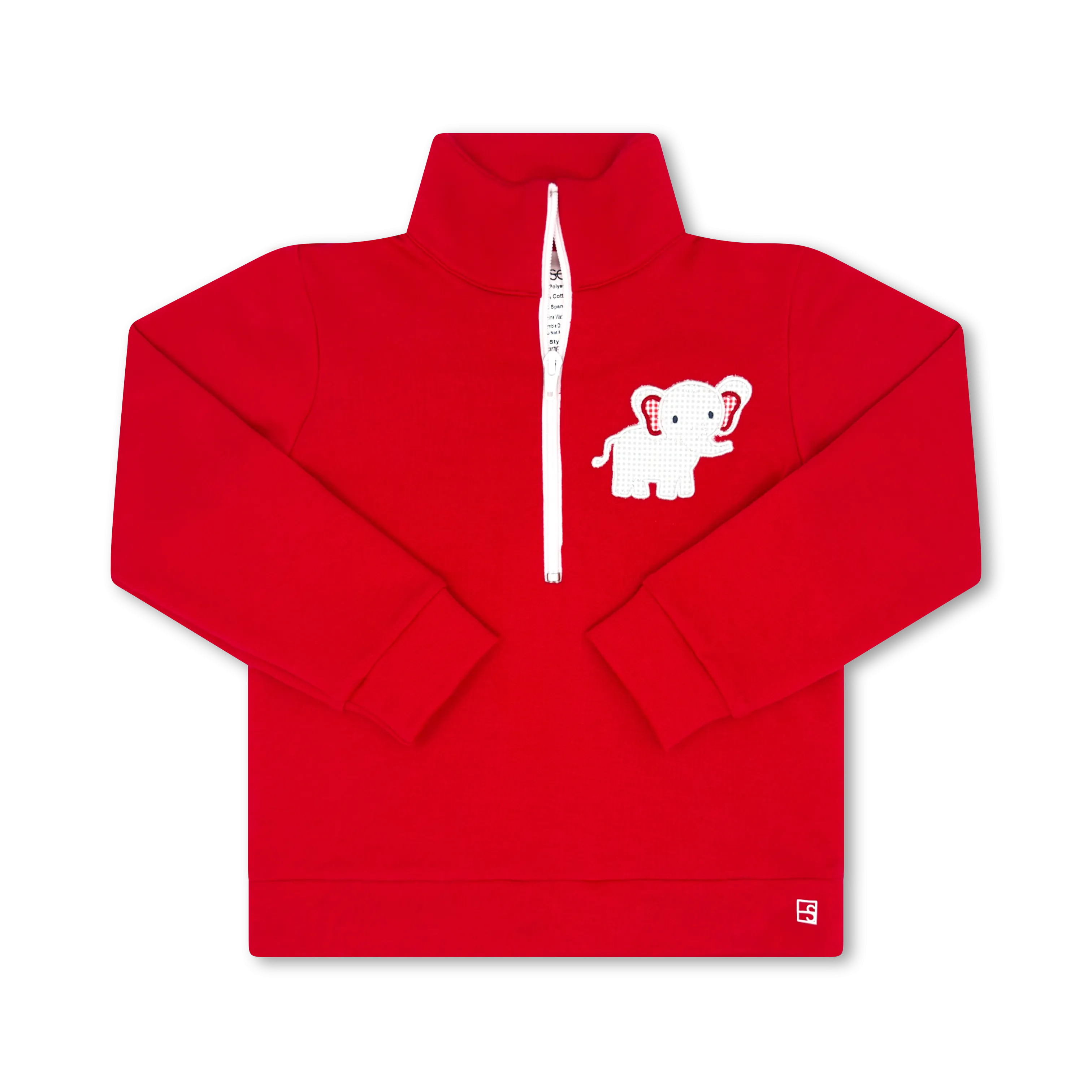 Hayden Half-Zip | Red with Elephant