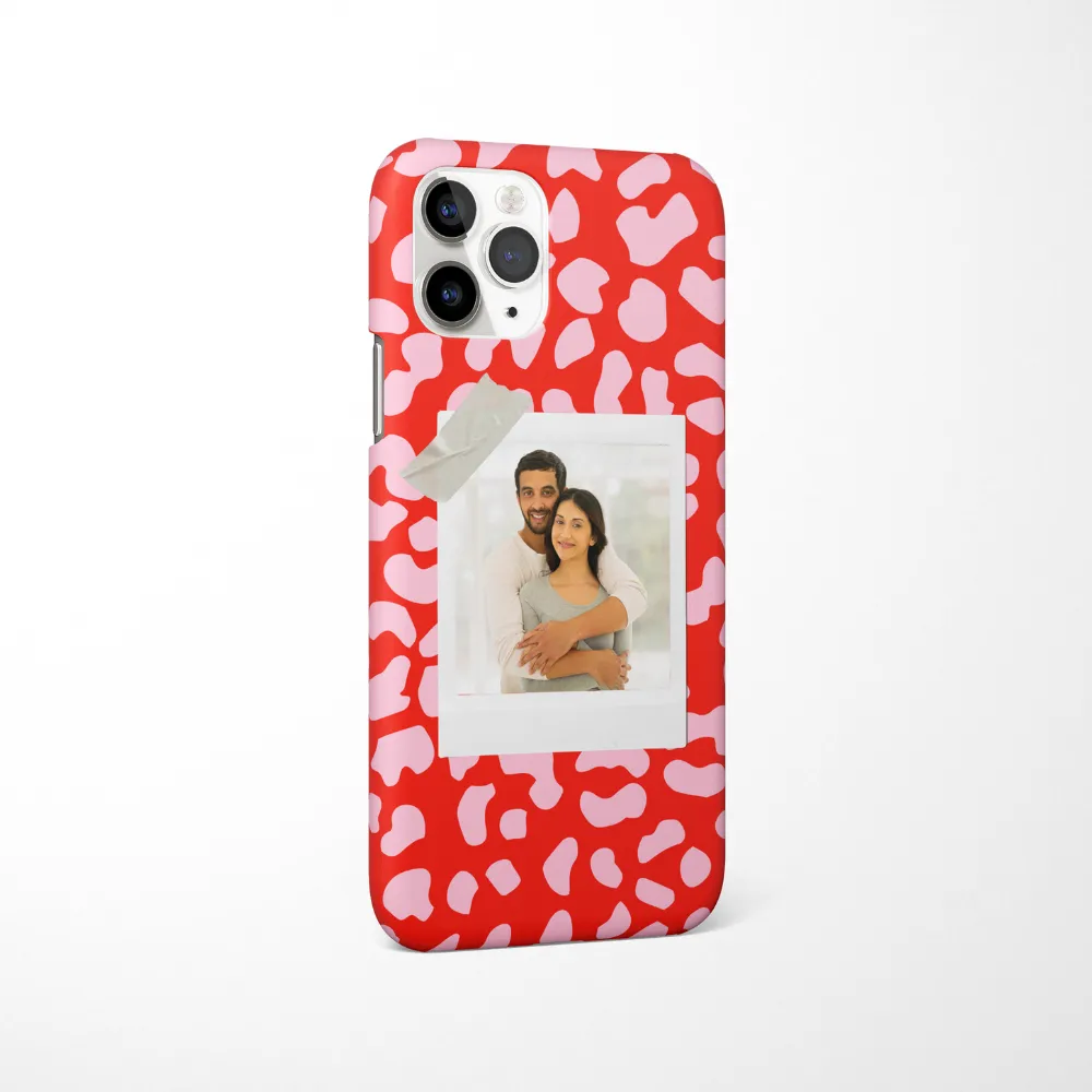 Patterned Personalised Polaroid Partner Phone Case - Upload Your Photo