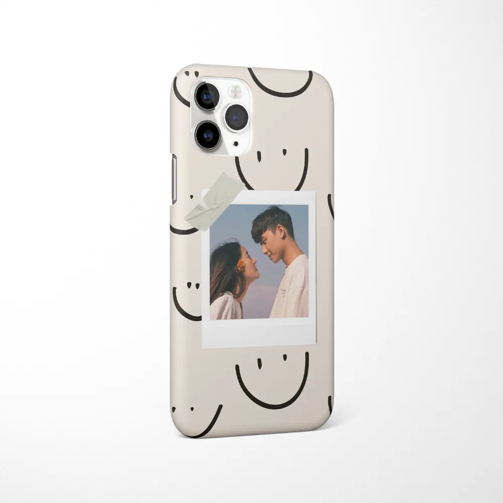 Patterned Personalised Polaroid Partner Phone Case - Upload Your Photo