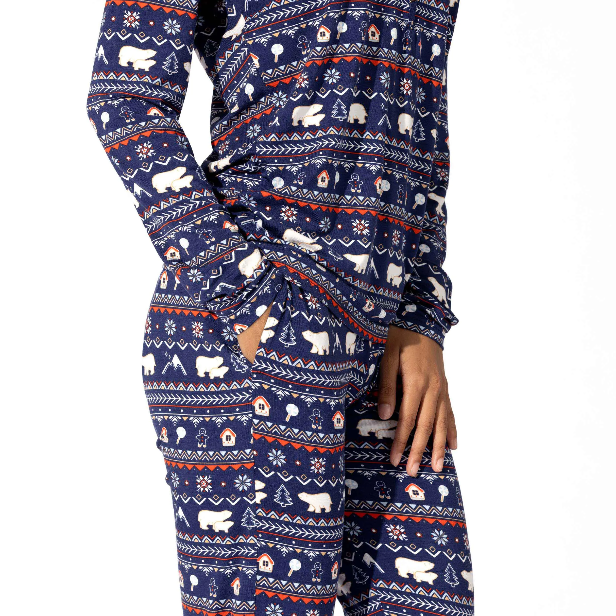 Polar Isle Blue Bamboo Women's Pajama Set
