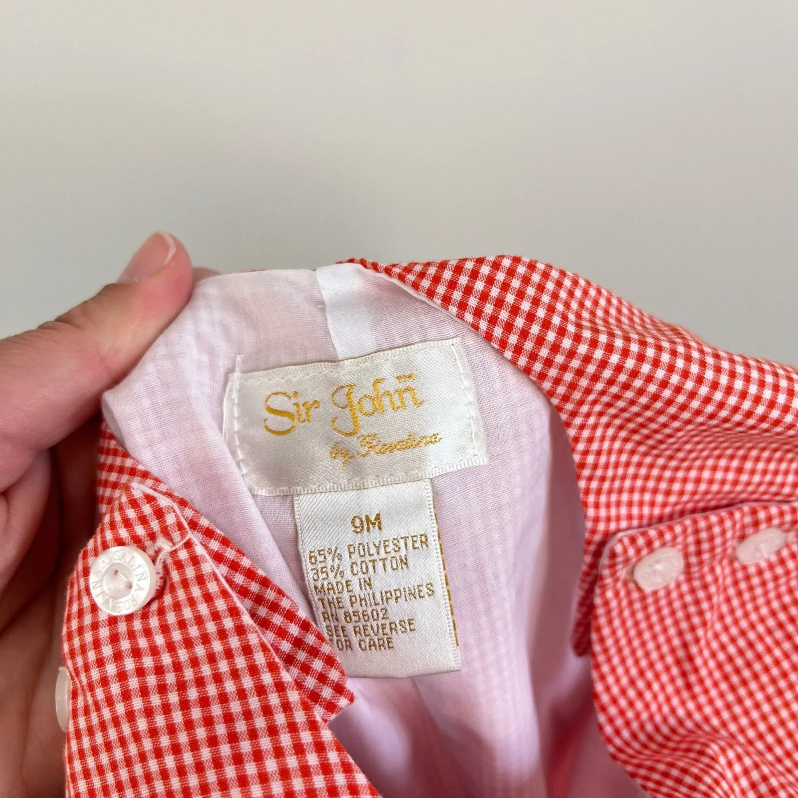 Sir Jon by Rosalina Smocked Alligator Shortall Romper 12 Months