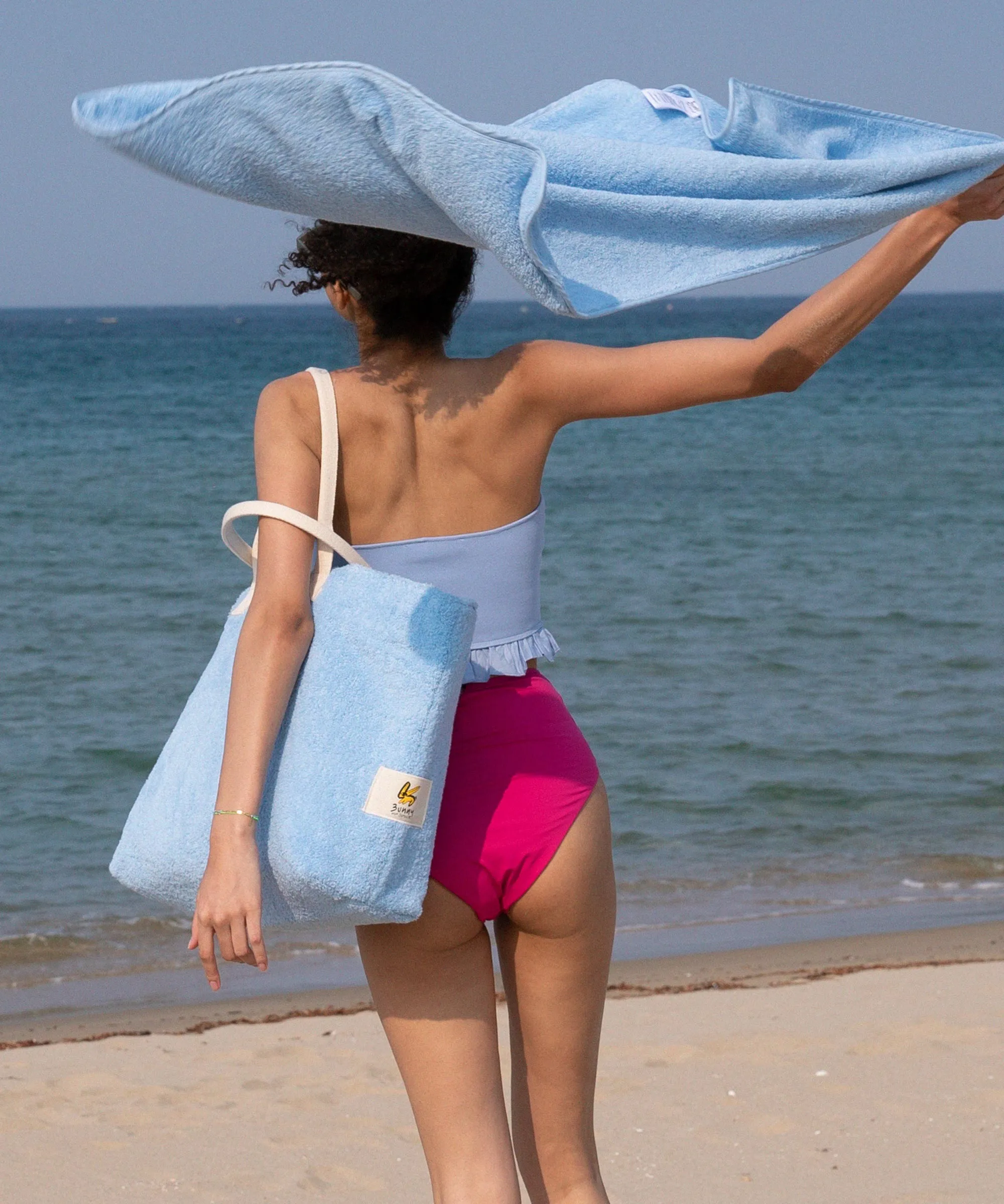 Terry Tote Bag Skyblue